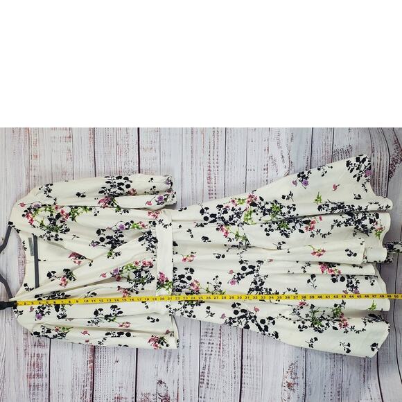 Danny and Nicole Maison Tara Floral Midi Dress Whimsy Fairy Garden Printed 22W - Picture 15 of 16